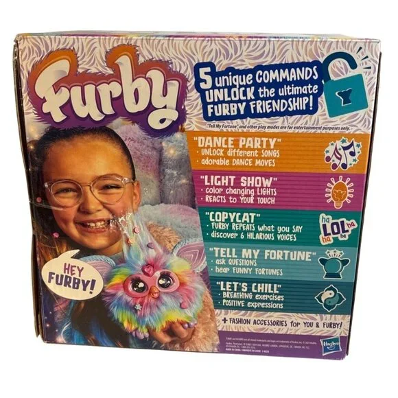 Furby Electronic Toy Interactive With 5 Voice Activated Commands Rainbow Design - Picture 2 of 6